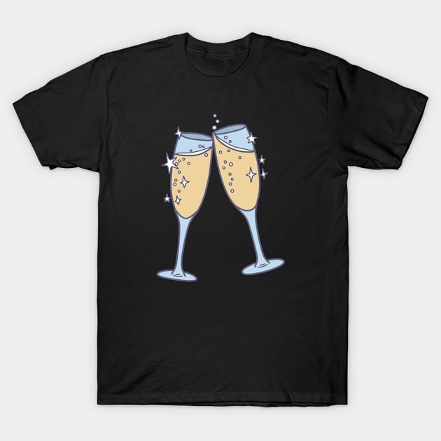 Champagne T-Shirt by Kelly Louise Art